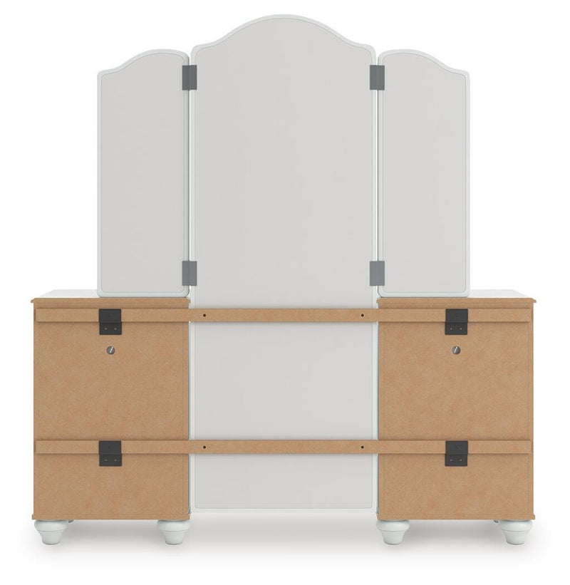 Kozlani White Vanity with Mirror - PCB1819B16