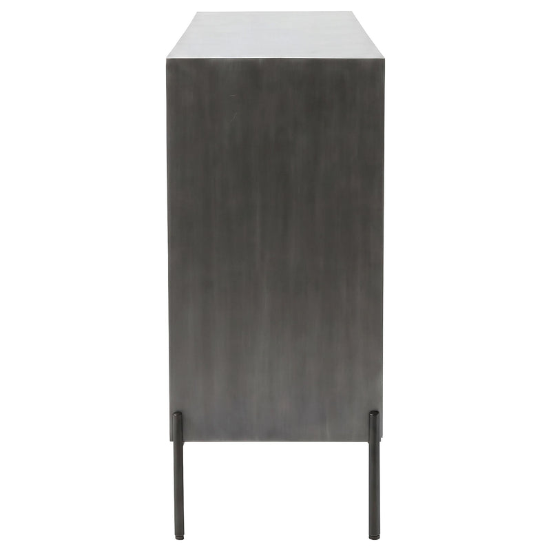 Krause 3-door Bone Inlay Accent Cabinet Grey and Black - 950452