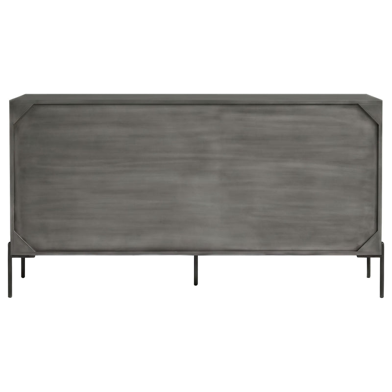 Krause 3-door Bone Inlay Accent Cabinet Grey and Black - 950452