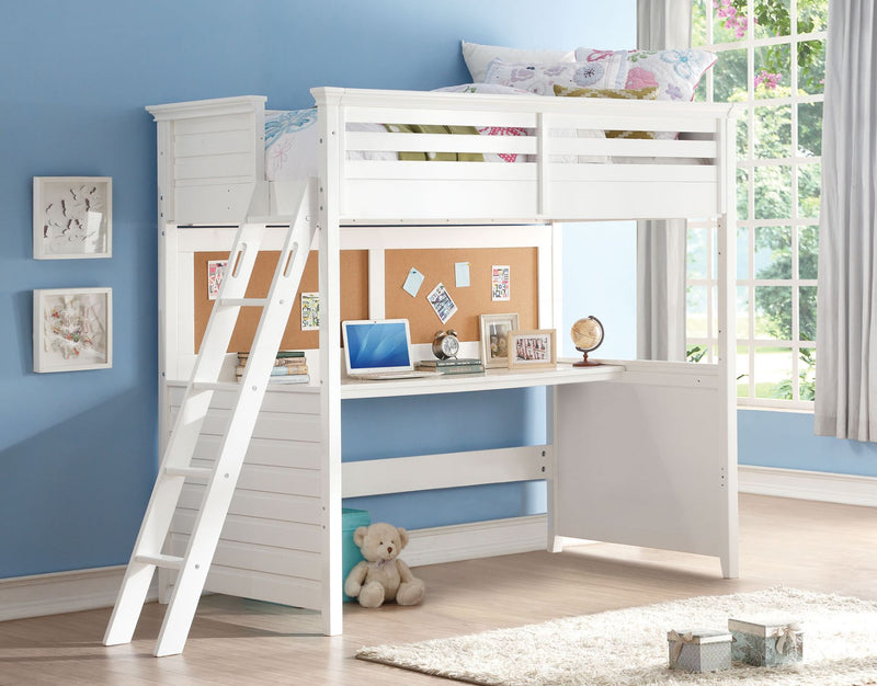 Lacey Twin Loft Bed W/Desk - 37670