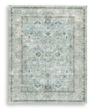 Ladstoney Teal/Beige/Ochre 7'6" X 9'6" Memory Foam Area Rug - R407501
