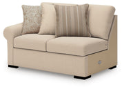 LadyMae Twill Left-Arm Facing Loveseat - 5940455