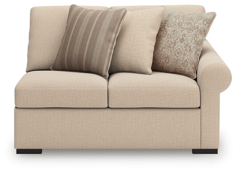LadyMae Twill Right-Arm Facing Loveseat - 5940456