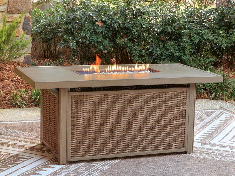 Laguna Heights Beige Outdoor Fire Pit Table - PCP790-773