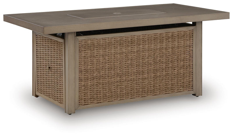 Laguna Heights Beige Outdoor Fire Pit Table - PCP790-773