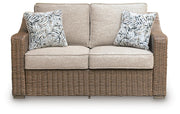 Laguna Heights Beige Outdoor Loveseat with Cushion - PCP790-835