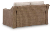 Laguna Heights Beige Outdoor Loveseat with Cushion - PCP790-835