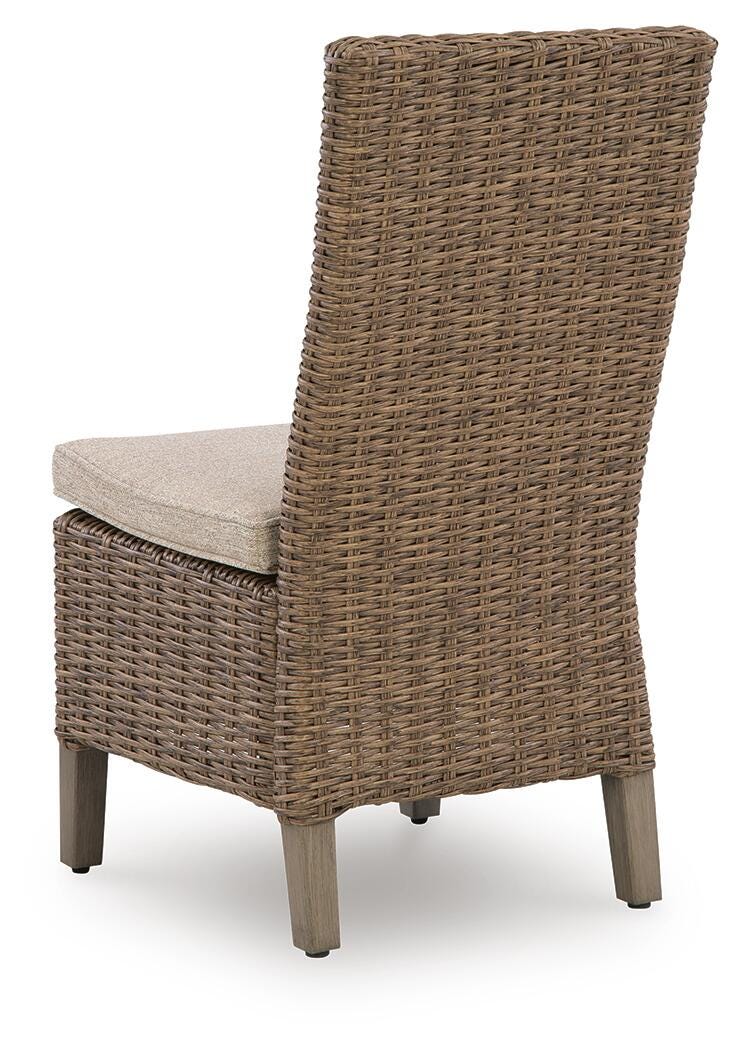 Laguna Heights Outdoor Dining Table and 4 Chairs and Bench in Beige - PKG024602
