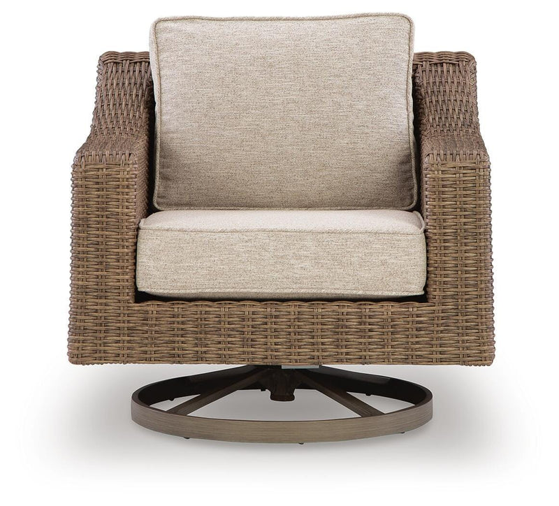 Laguna Heights Outdoor Sofa and 2 Chairs with Coffee Table in Beige - PKG024607