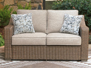 Laguna Heights Outdoor Sofa and Loveseat in Beige - PKG024604