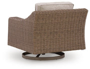 Laguna Heights Outdoor Sofa and Loveseat with Lounge Chair in Beige - PKG024610