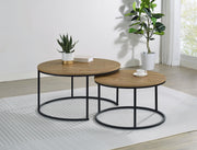 Lainey 2-piece Round Nesting Coffee Table Mango - 736030