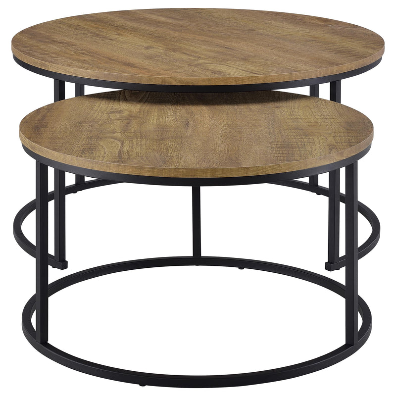 Lainey 2-piece Round Nesting Coffee Table Mango - 736030
