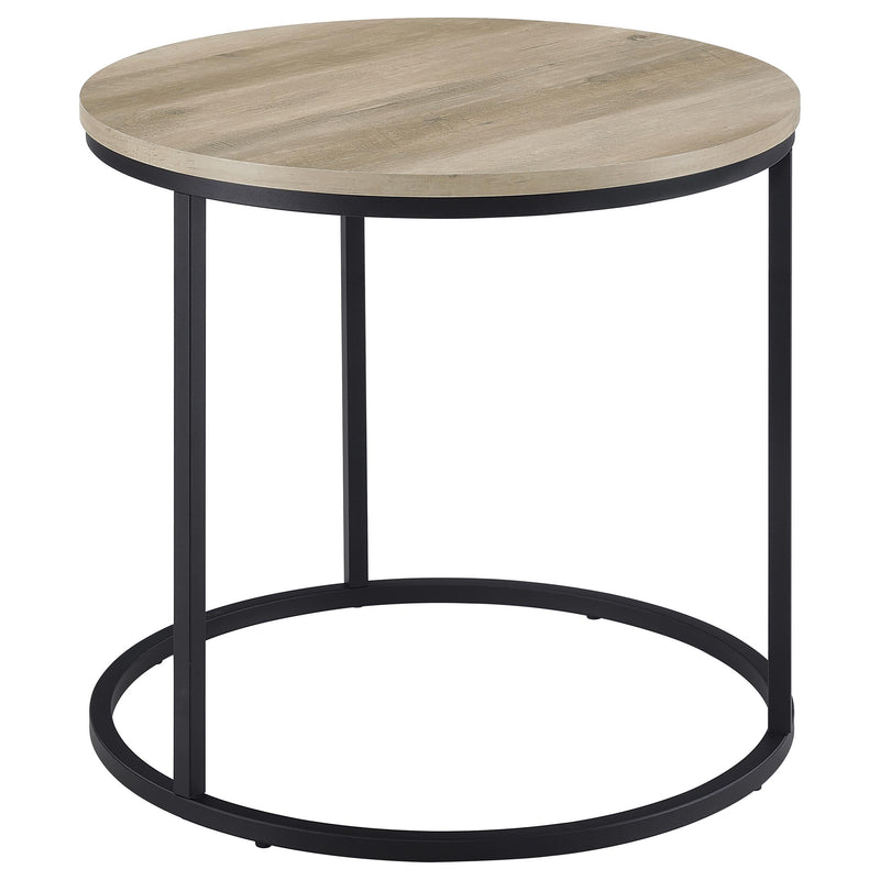 Lainey Round Occasional Side End Table Distressed Pine - 736047