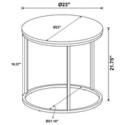 Lainey Round Occasional Side End Table Distressed Pine - 736047