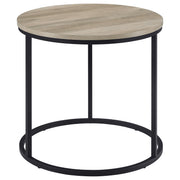 Lainey Round Occasional Side End Table Distressed Pine - 736047