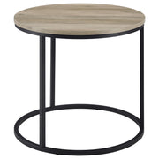 Lainey Round Occasional Side End Table Distressed Pine - 736047