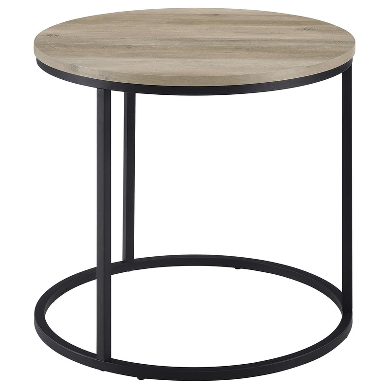 Lainey Round Occasional Side End Table Distressed Pine - 736047