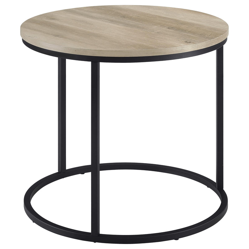 Lainey Round Occasional Side End Table Distressed Pine - 736047