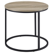 Lainey Round Occasional Side End Table Distressed Pine - 736047