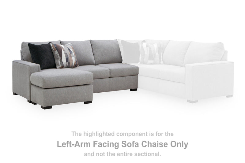 Lakepoint Nickel Left-Arm Facing Sofa Chaise - 6680402
