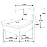 Lakeview 5-piece Upholstered Modular Sectional Sofa Ivory - 551461-SETB