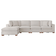 Lakeview 5-piece Upholstered Modular Sectional Sofa Ivory - 551461-SETB