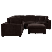 Lakeview 6-piece Upholstered Modular Sectional Chocolate - 551464-SET