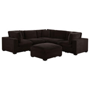 Lakeview 6-piece Upholstered Modular Sectional Chocolate - 551464-SETA