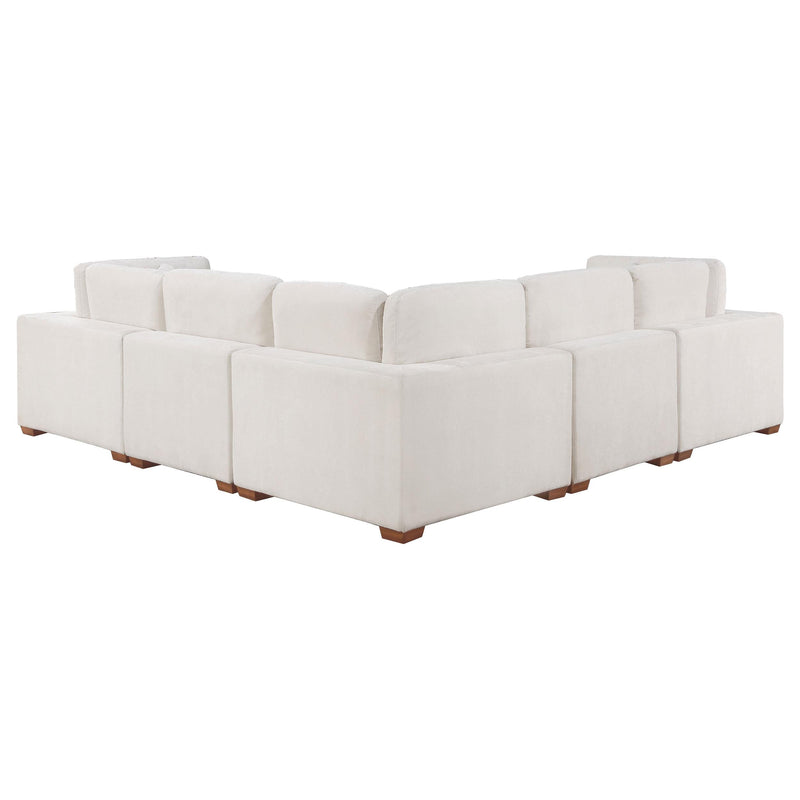Lakeview 6-piece Upholstered Modular Sectional Sofa Ivory - 551461-SETA
