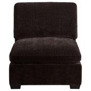 Lakeview Upholstered Armless Chair Dark Chocolate - 551464
