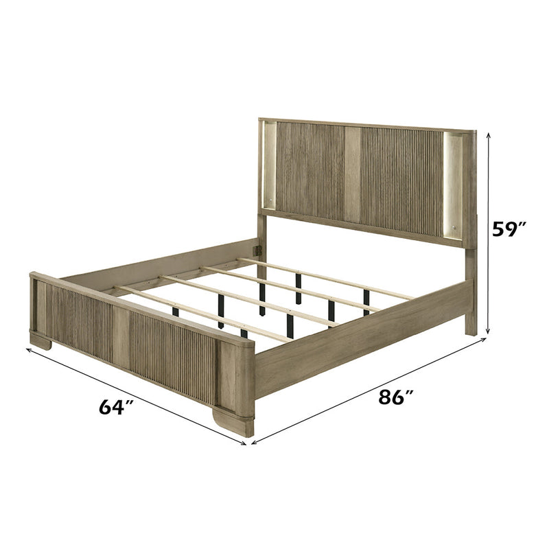 Lakkari Queen Bed w/LED - BD04872Q