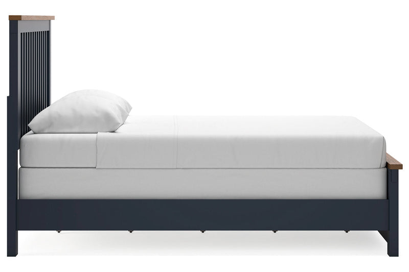 Landocken Brown/Blue Queen Panel Bed - DMV FurnitureQueen Bed