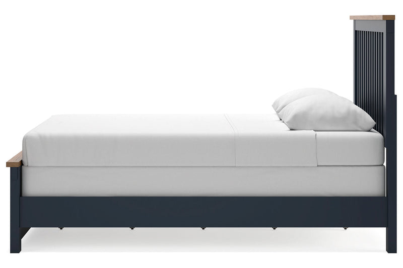 Landocken Brown/Blue Queen Panel Bed - DMV FurnitureQueen Bed