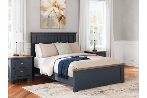 Landocken Brown/Blue Queen Panel Bed - DMV FurnitureQueen Bed