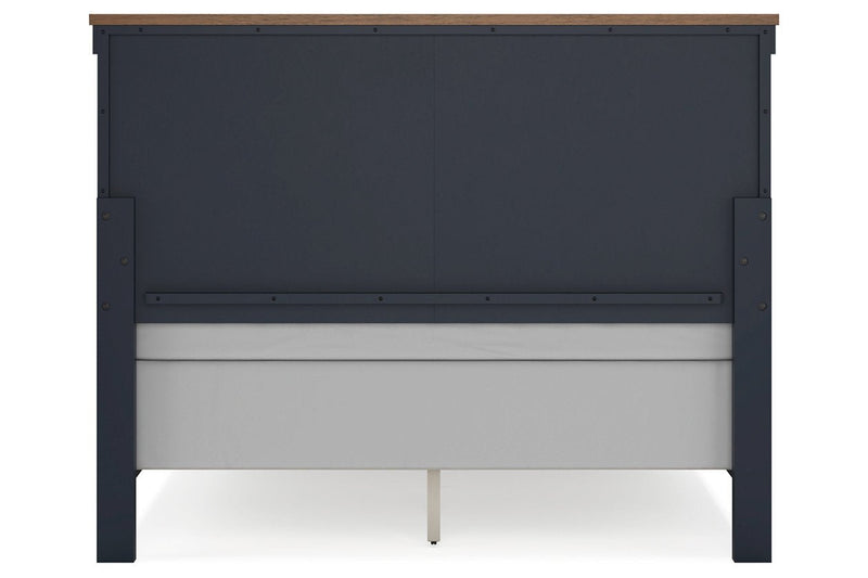 Landocken Brown/Blue Queen Panel Bed - DMV FurnitureQueen Bed