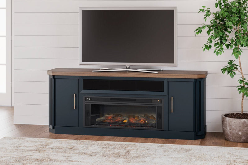 Landocken Two - tone 83" TV Stand with Electric Fireplace - DMV FurnitureTV Stand