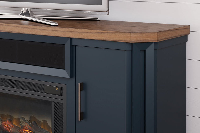 Landocken Two - tone 83" TV Stand with Electric Fireplace - DMV FurnitureTV Stand
