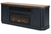 Landocken Two - tone 83" TV Stand with Electric Fireplace - DMV FurnitureTV Stand