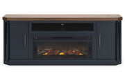Landocken Two - tone 83" TV Stand with Electric Fireplace - DMV FurnitureTV Stand