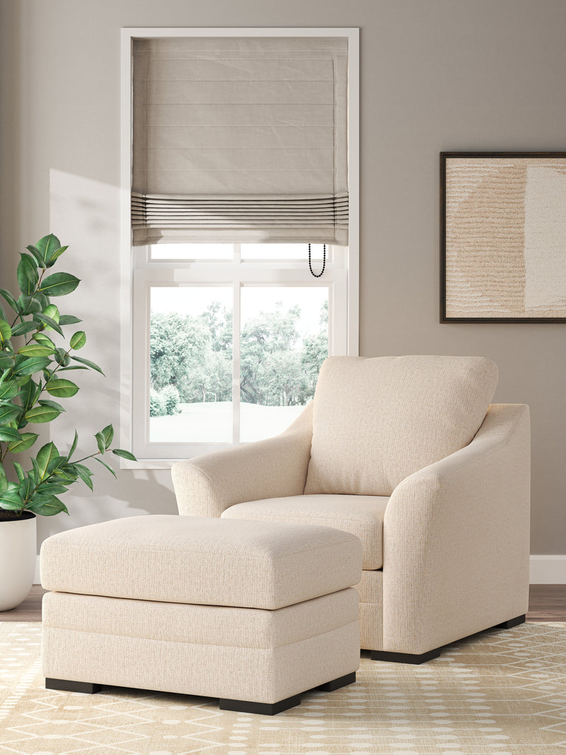 Lango Jute Chair and Ottoman from Ashley - DMV Furniture