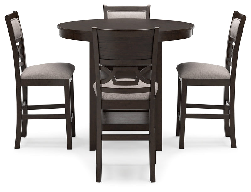 Langwest Brown Counter Height Dining Table and 4 Barstools (Set of 5) - D422-223