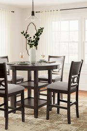 Langwest Brown Counter Height Dining Table and 4 Barstools (Set of 5) - D422-223