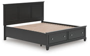 Lanolee Black California King Panel Storage Bed - B687B20