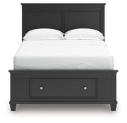 Lanolee Black Full Panel Storage Bed - B687B22