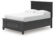 Lanolee Black Full Panel Storage Bed - B687B22