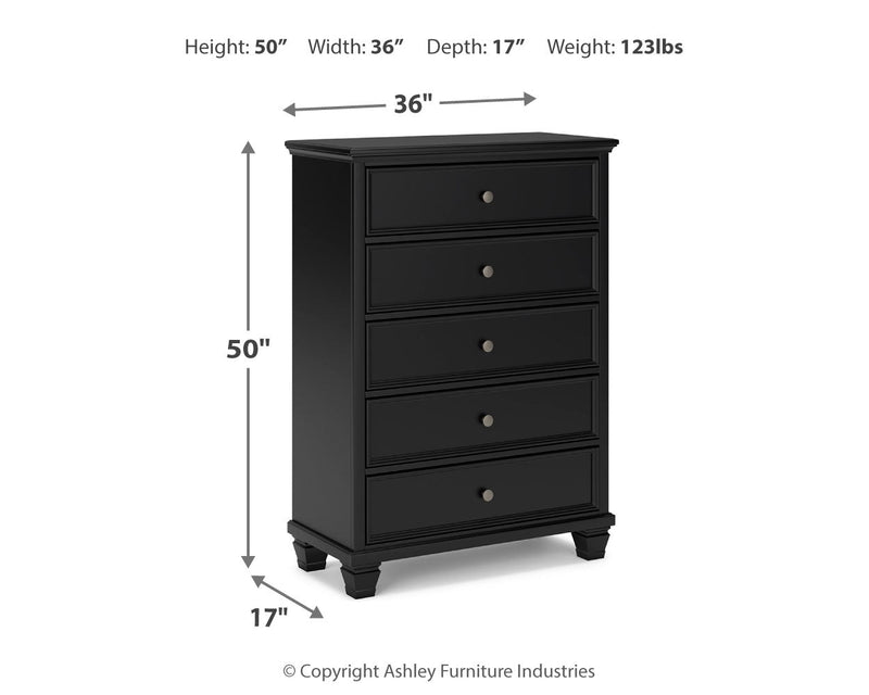 Lanolee Black Panel Bedroom Set - DMV FurnitureBedroom Set