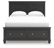 Lanolee Black Queen Panel Storage Bed - B687B17