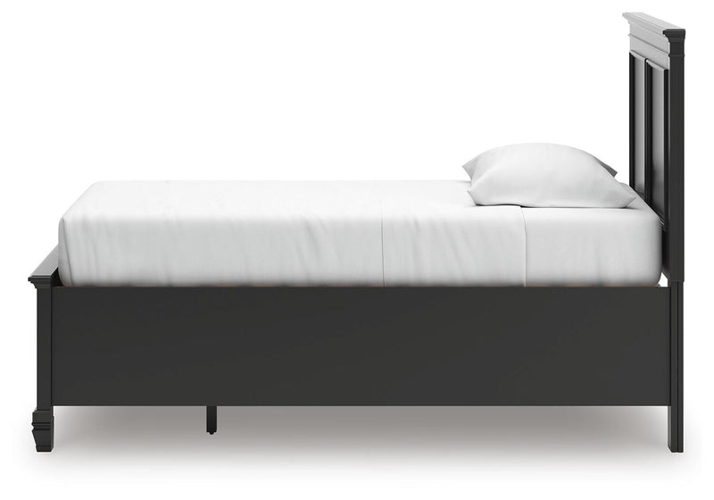 Lanolee Black Twin Panel Storage Bed - B687B21