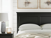 Lanolee Full Panel Storage Bed, Dresser, Mirror and Nightstand in Black - PKG023909